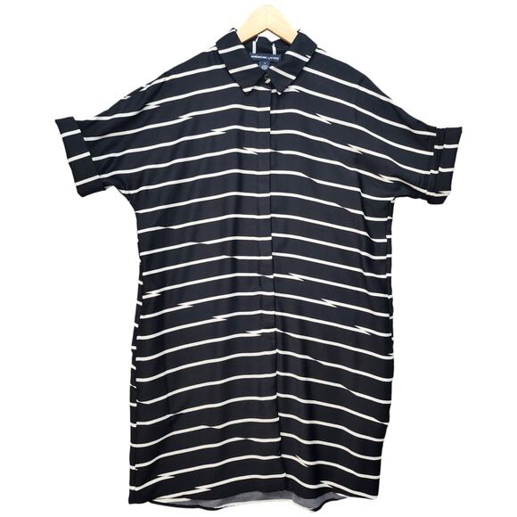 NWT American Living Shirt Dress SZ 12 Women Black White Work Casual Pockets NEW - Picture 8 of 11